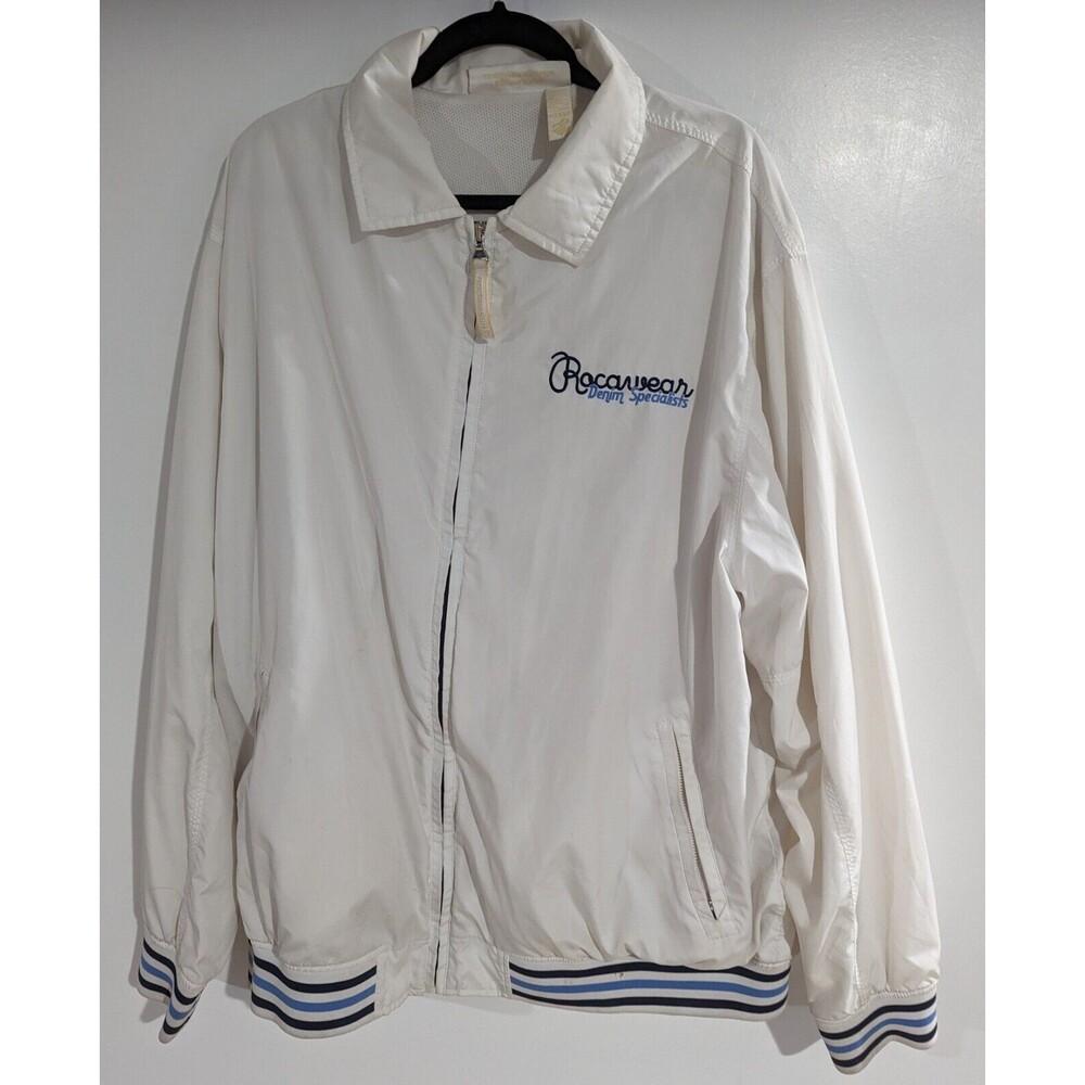 Rocawear Denim Specialists White Track Jacket Mens 3XL
